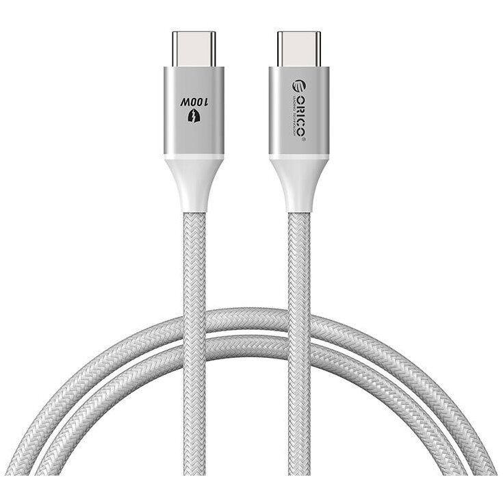 Cablu de date CDX-100CC, 2x USB-C, 100W, 5A, 1m, Alb
