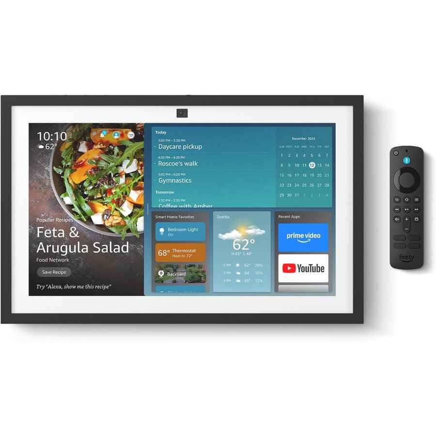 Smart Display Echo Show 15 (2024) 15.6Inch Full HD Control Vocal Alexa Fire TV Wi-Fi Bluetooth Negru