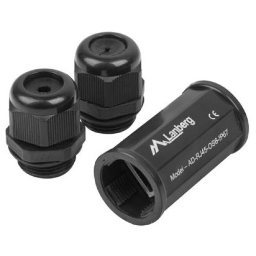 Oferte la Cuplaj inline RJ45 Cat.6 FTP etans IP67 LANBERG AD-RJ45-OS6-IP67