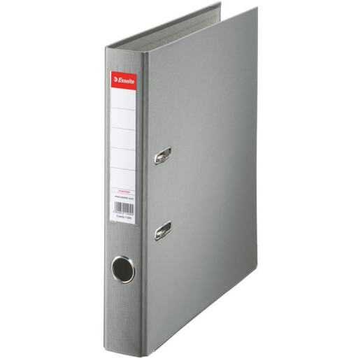 Biblioraft A4, plastifiat PP, margine metalica, 50 mm, ESSELTE Economy - negru