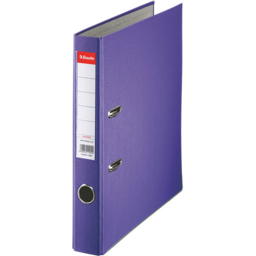 Biblioraft A4, plastifiat PP, margine metalica, 50 mm, ESSELTE Economy - negru