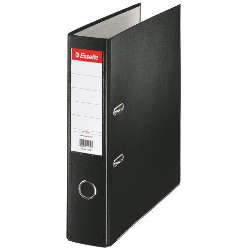 Oferte la Biblioraft A4, plastifiat PP, margine metalica, 75 mm, ESSELTE Economy - negru
