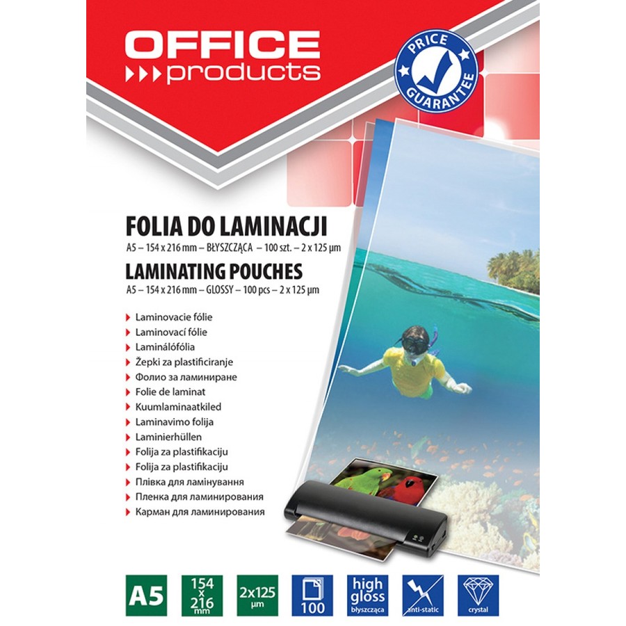 Oferte la Folie de laminat Folie pentru laminare,   A5 125 microni 100buc/top Office Products