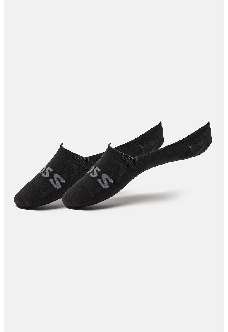 Oferte la Sosete scurte cu imprimeu logo - Negru