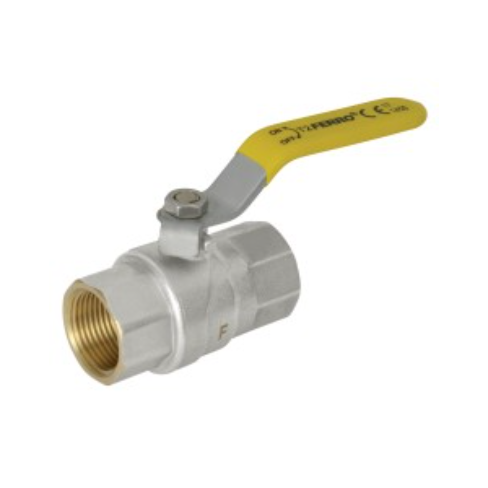 Robinet gaz sfera Ferro KGS1, filet interior-interior, alama, racord 2