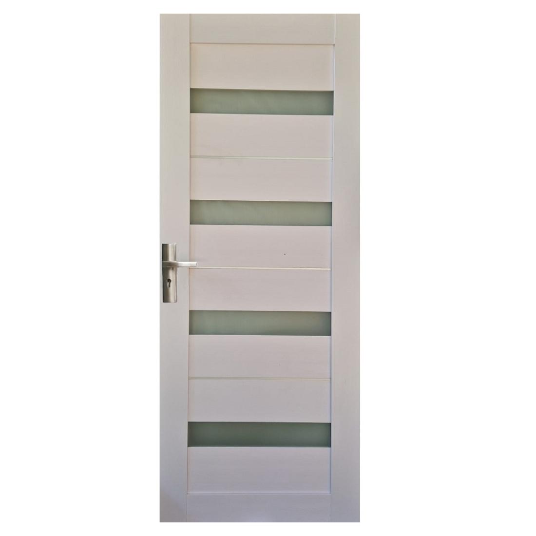 Oferte la Usa interior cu geam Pamate U-76, reversibila, MDF, alb, toc 10 cm, 200 x 70 x 3.5 cm