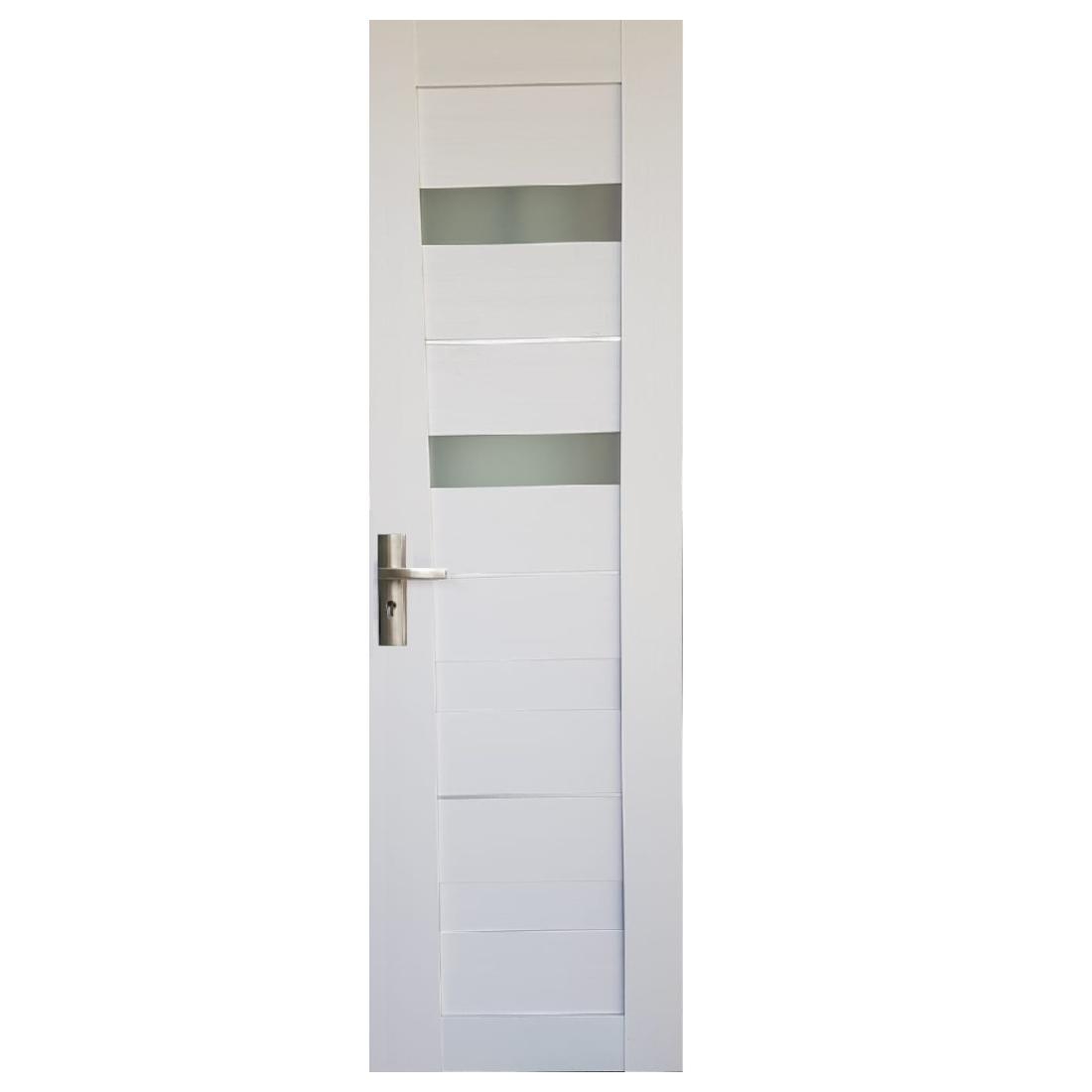 Oferte la Usa interior cu geam Pamate U-76, reversibila, MDF, alb, toc 10 cm, 200 x 60 x 3.5 cm