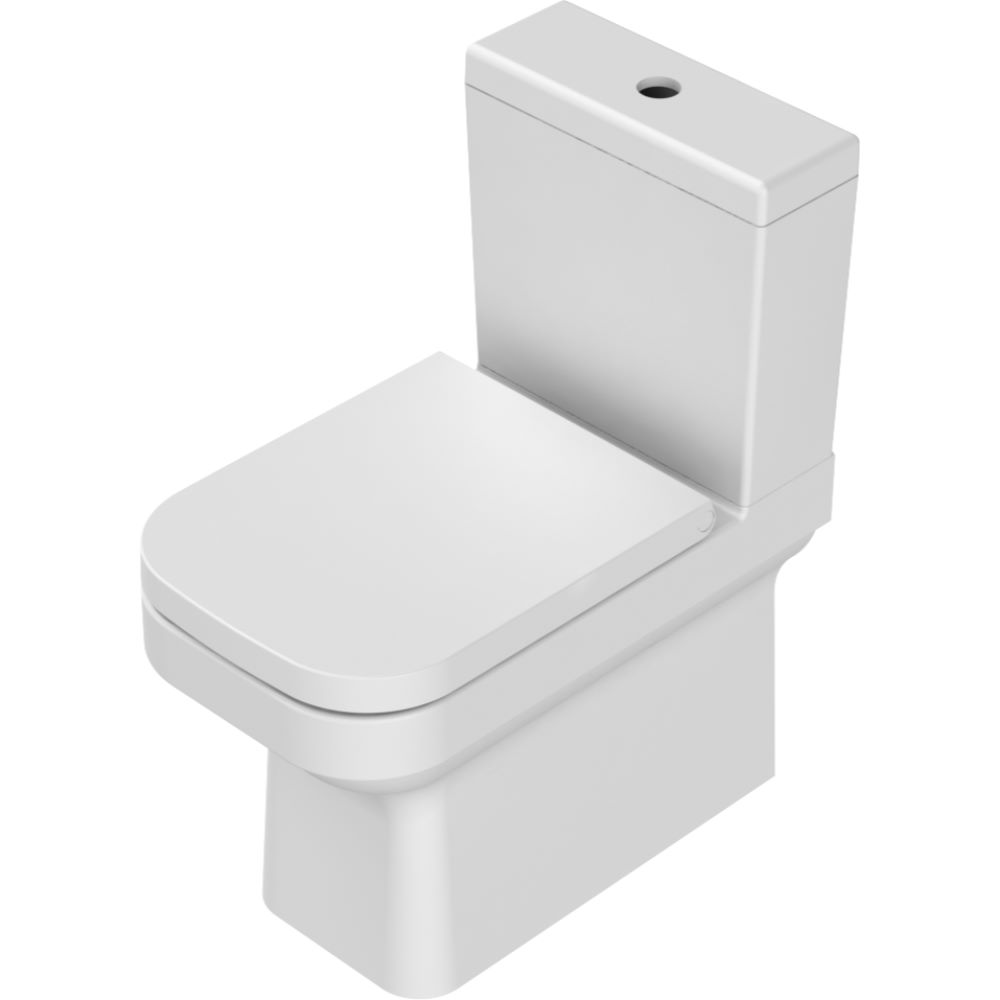 Oferte la Set WC CeraStyle Noura 7T0087-W.09, oval, evacuare verticala, ceramica sanitara, alb