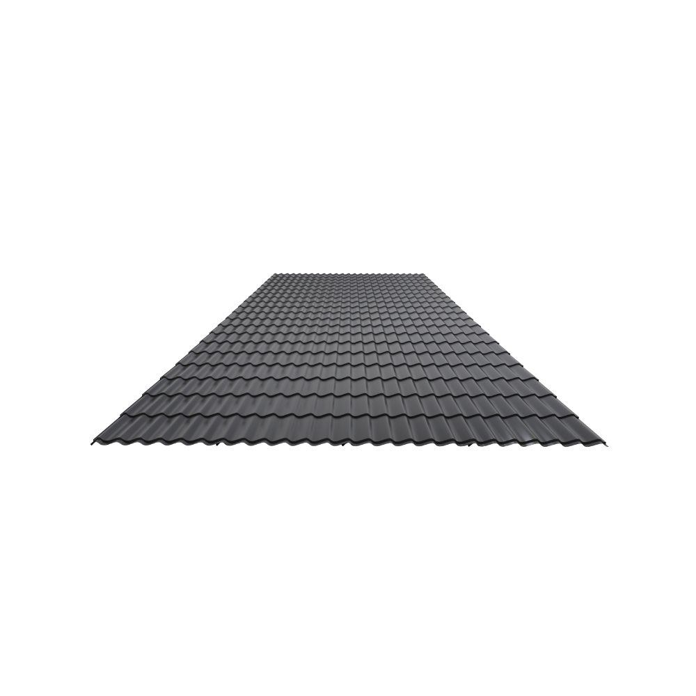 Oferte la Tigla metalica Ecodach, gri, RAL 7016, finisaj mat structurat, 0.4 mm, 2210 x 1180 mm 