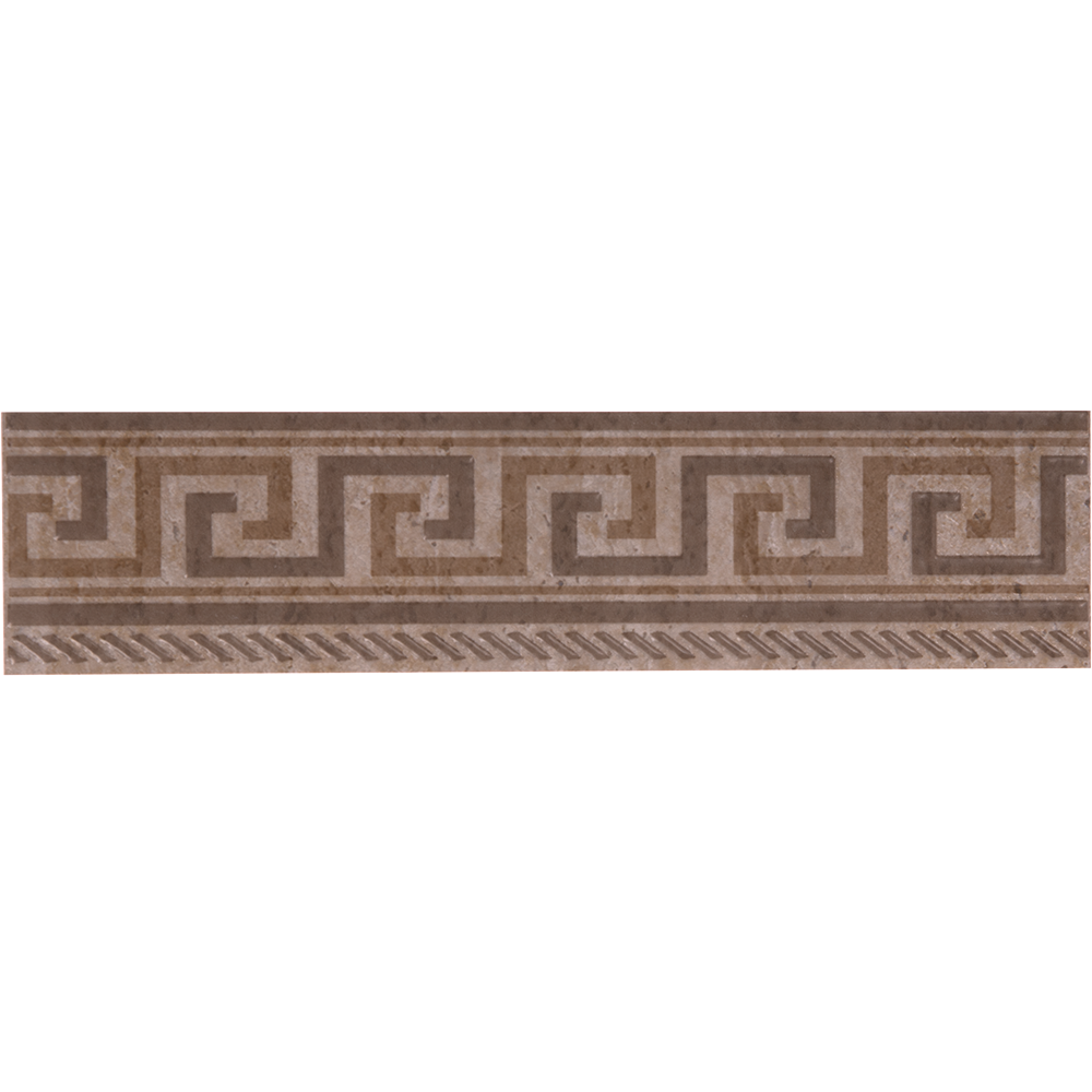 Oferte la Brau faianta maro geometric Travertine, 6,5 x 25 cm