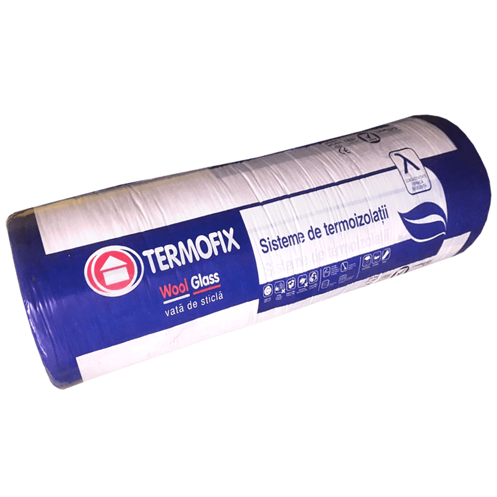 Oferte la Vata minerala de sticla, Termofix, caserata, 100 x 7000 x 1200 mm, 8.4mp/rola