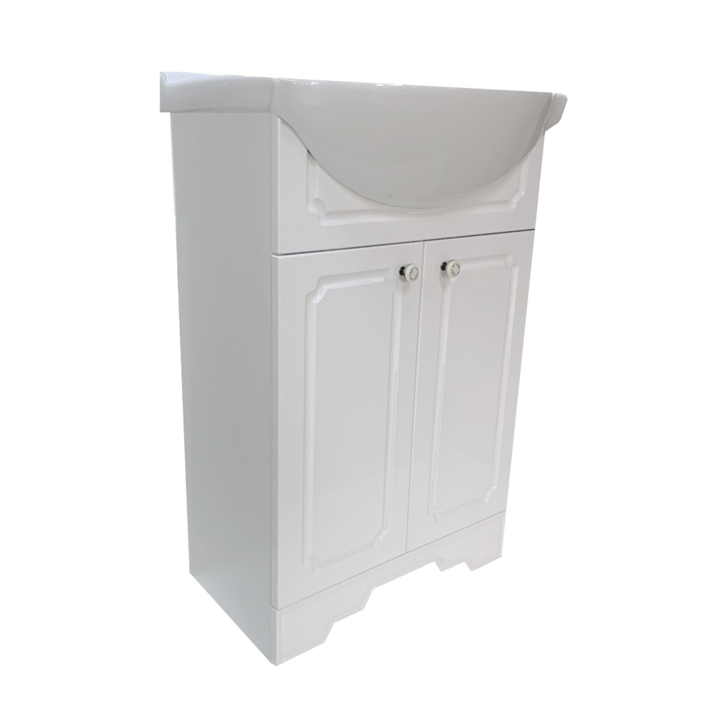 Oferte la Mobilier de baie Sanitop Rustik Antik, baza cu lavoar, alb, 60.5 x 47.5 x 83.5 cm