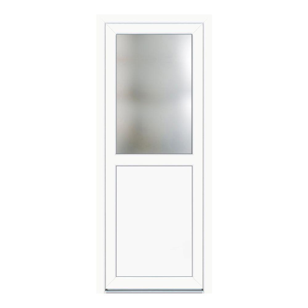Oferte la Usa PVC secundara, alb, 78 x 190 cm, stanga, 4 camere, geam 1/2