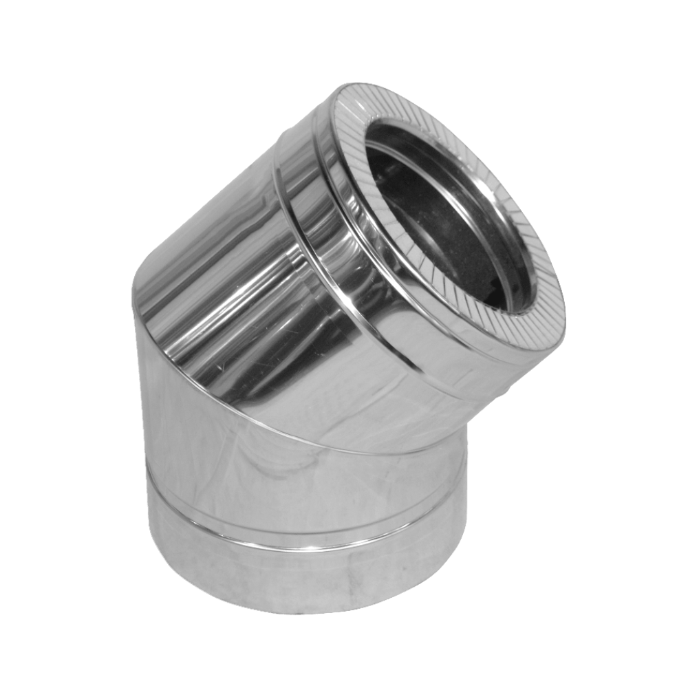 Cot 45°, inox, grosime 0.5 mm, diametru 180/250 mm