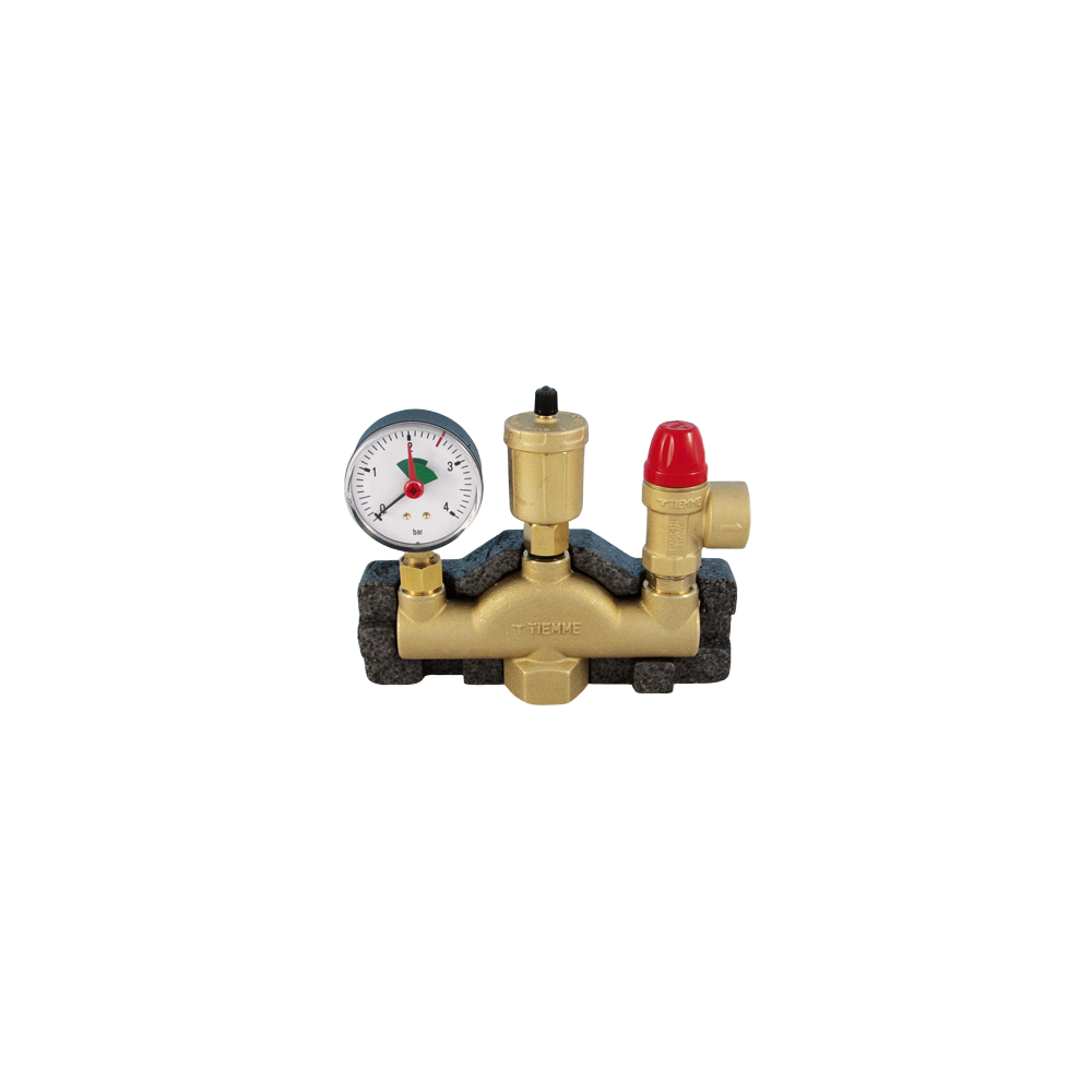 Oferte la Grup de siguranta izolat pentru centrale pe lemne Tiemme, alama, 3 bar, 1