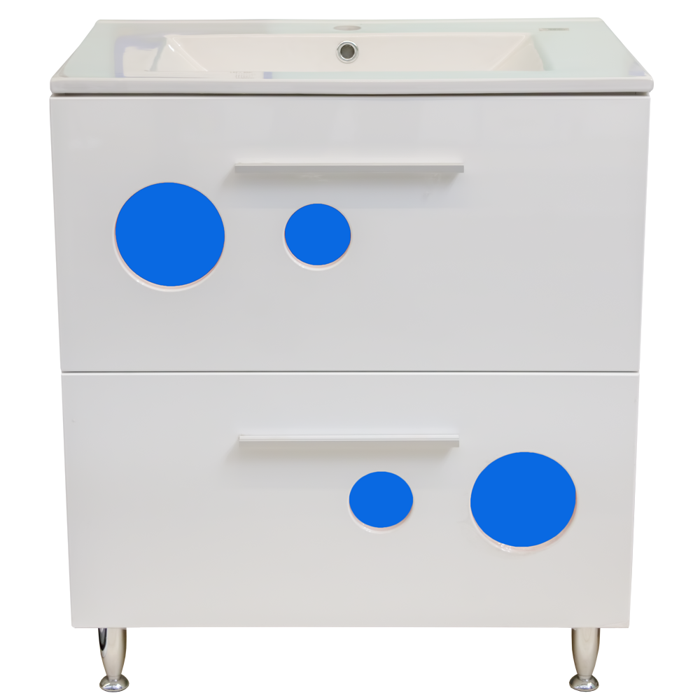 Oferte la Mobilier baie Sanitop Ella, baza cu lavoar, MFD-PAL, alb, 70 x 43.5 x 81 cm