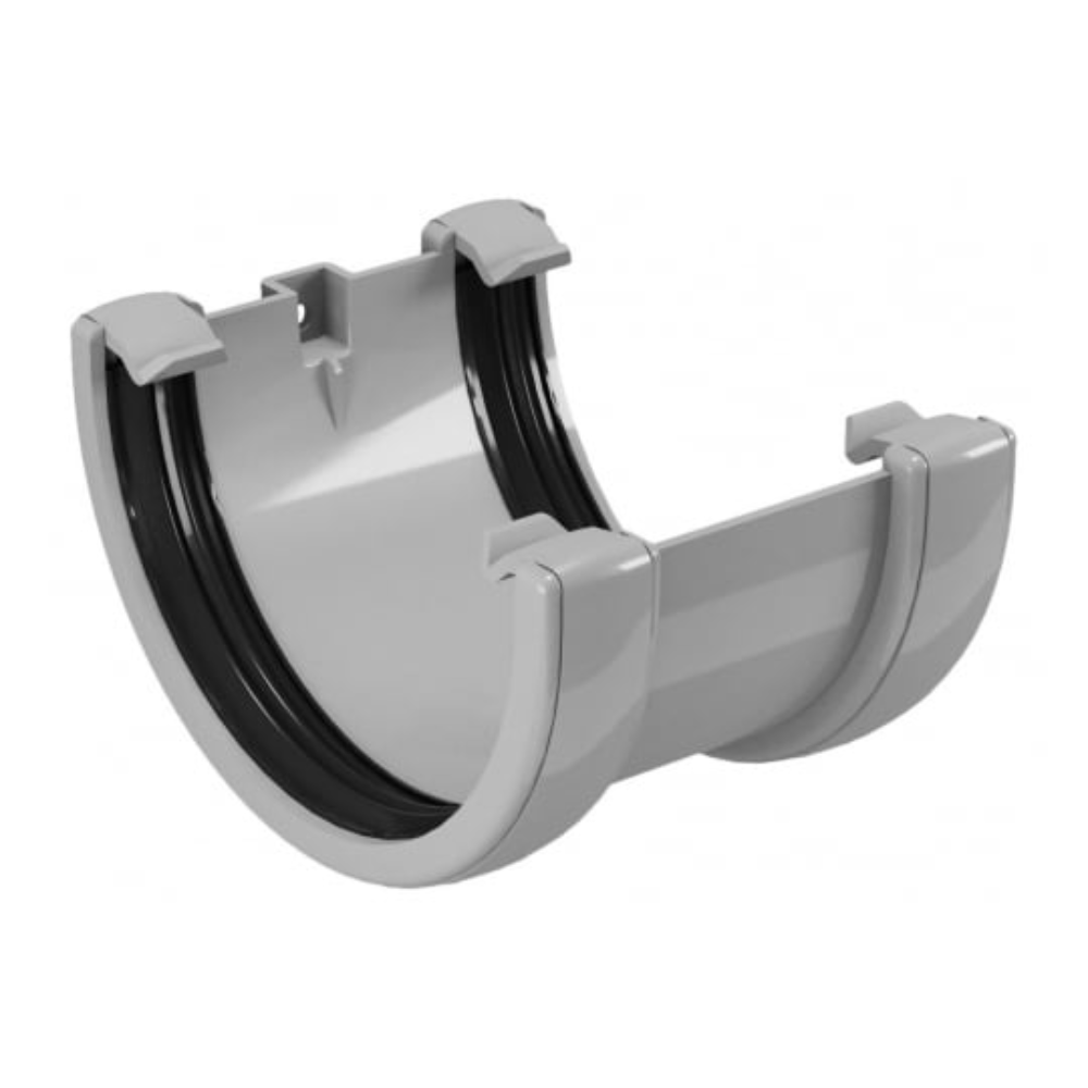 Racord imbinare jgheab PVC Devorex Classic, gri, diametru 120 mm