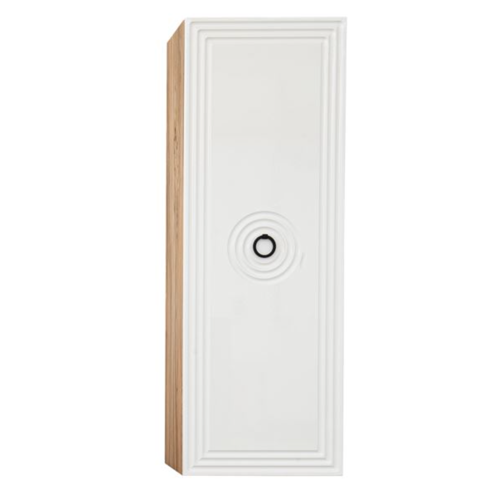 Oferte la Coloana baie Sanitop Greta, montaj suspendat, o usa, MDF/PAL, alb/auriu, 35 x 28 x 100 cm