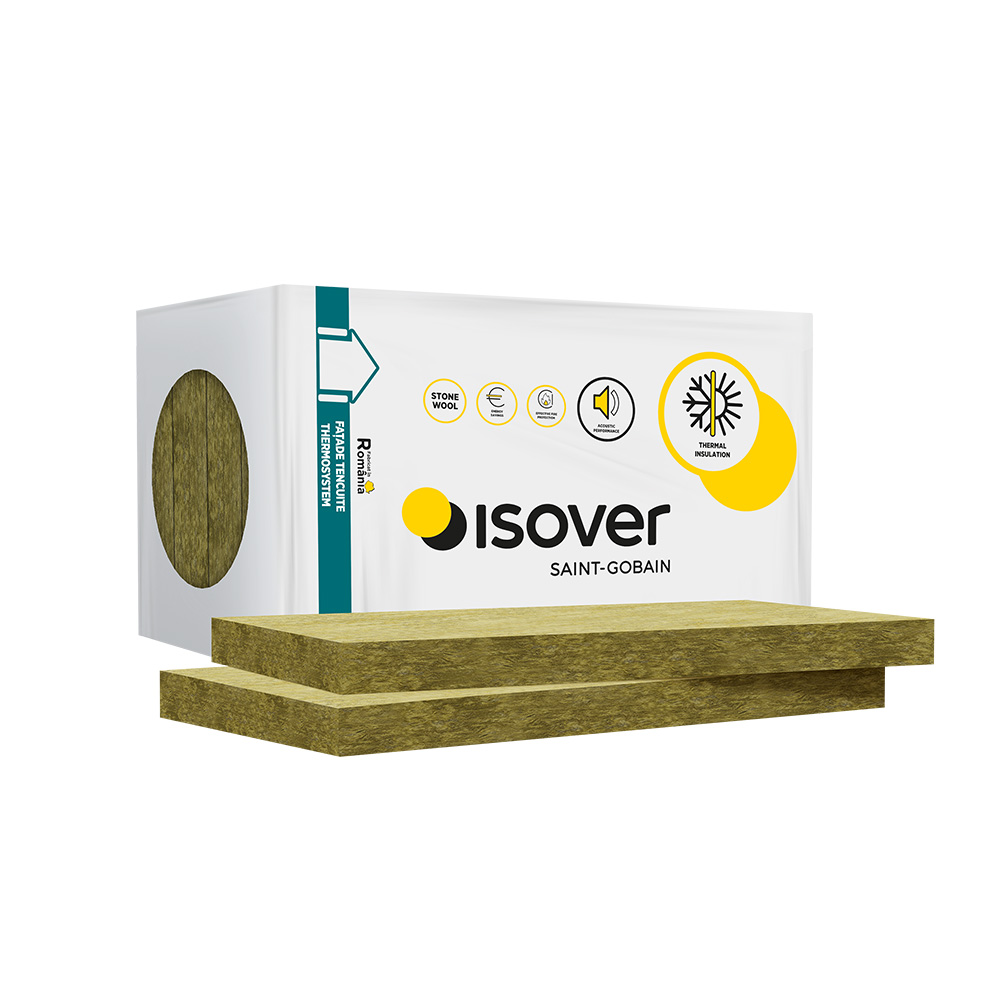 Oferte la Vata minerala bazaltica Isover Fassade, grosime 50 mm, 1000 x 600 mm
