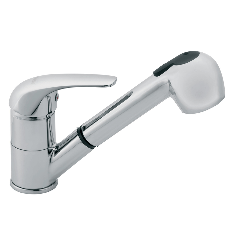 Baterie stativa bucatarie Ferro Vasto BVA8, dus extractibil, cartus ceramic, crom