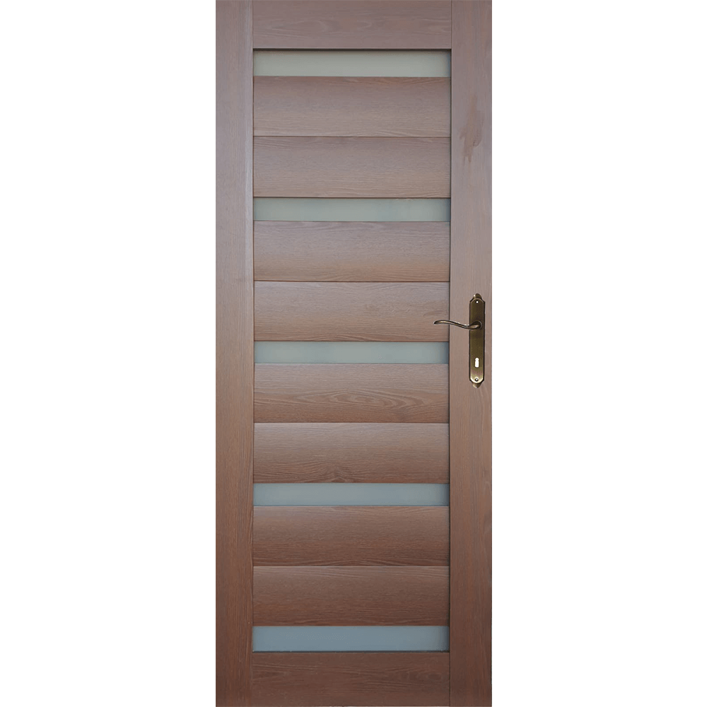 Oferte la Usa interior celulara cu geam Pamate M101, reversibila, MDF, stejar auriu, toc fix, 200 x 60 x 3.5 cm
