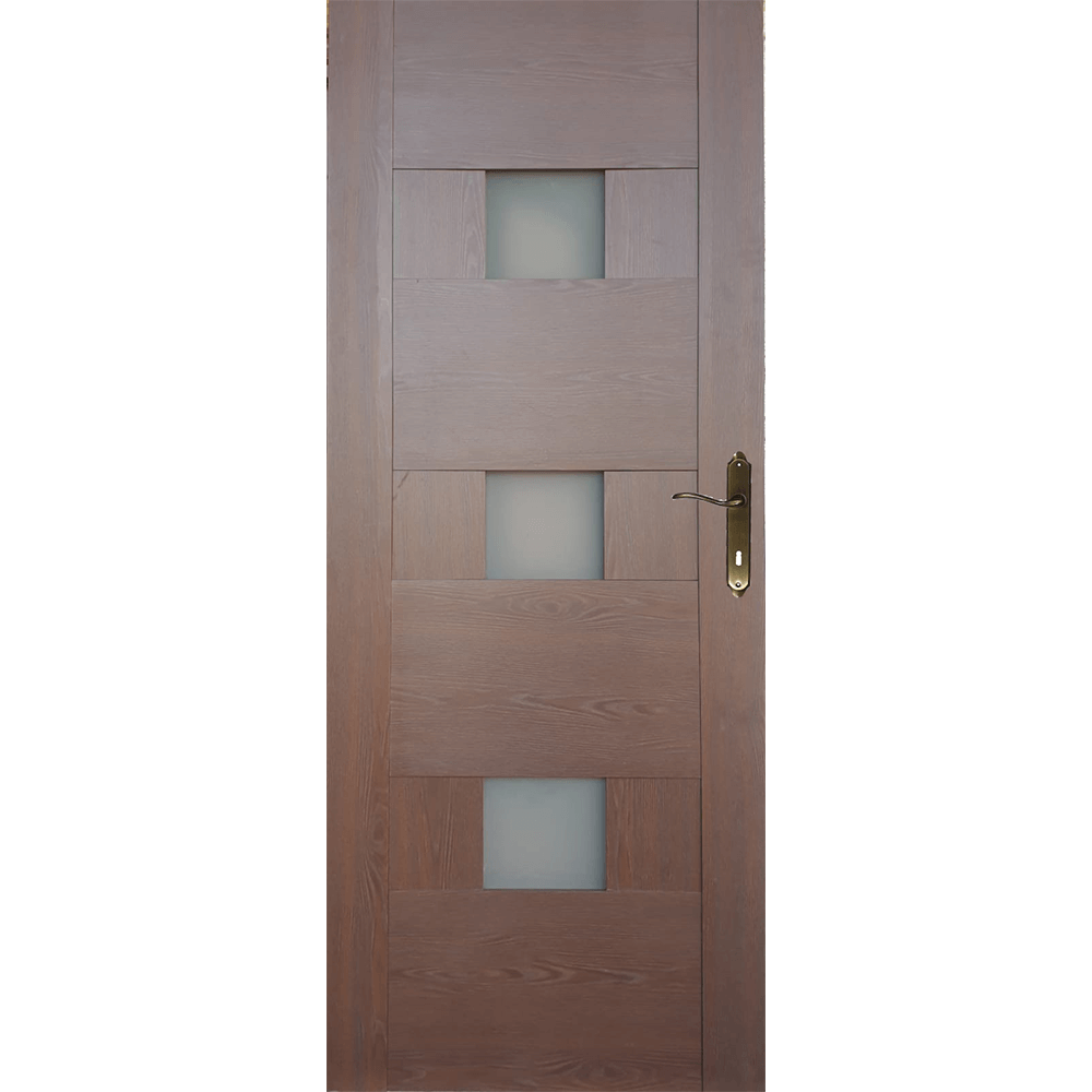 Oferte la Usa interior celulara cu geam Pamate M103, reversibila, MDF, stejar auriu, toc fix, 200 x 60 x 3.5 cm