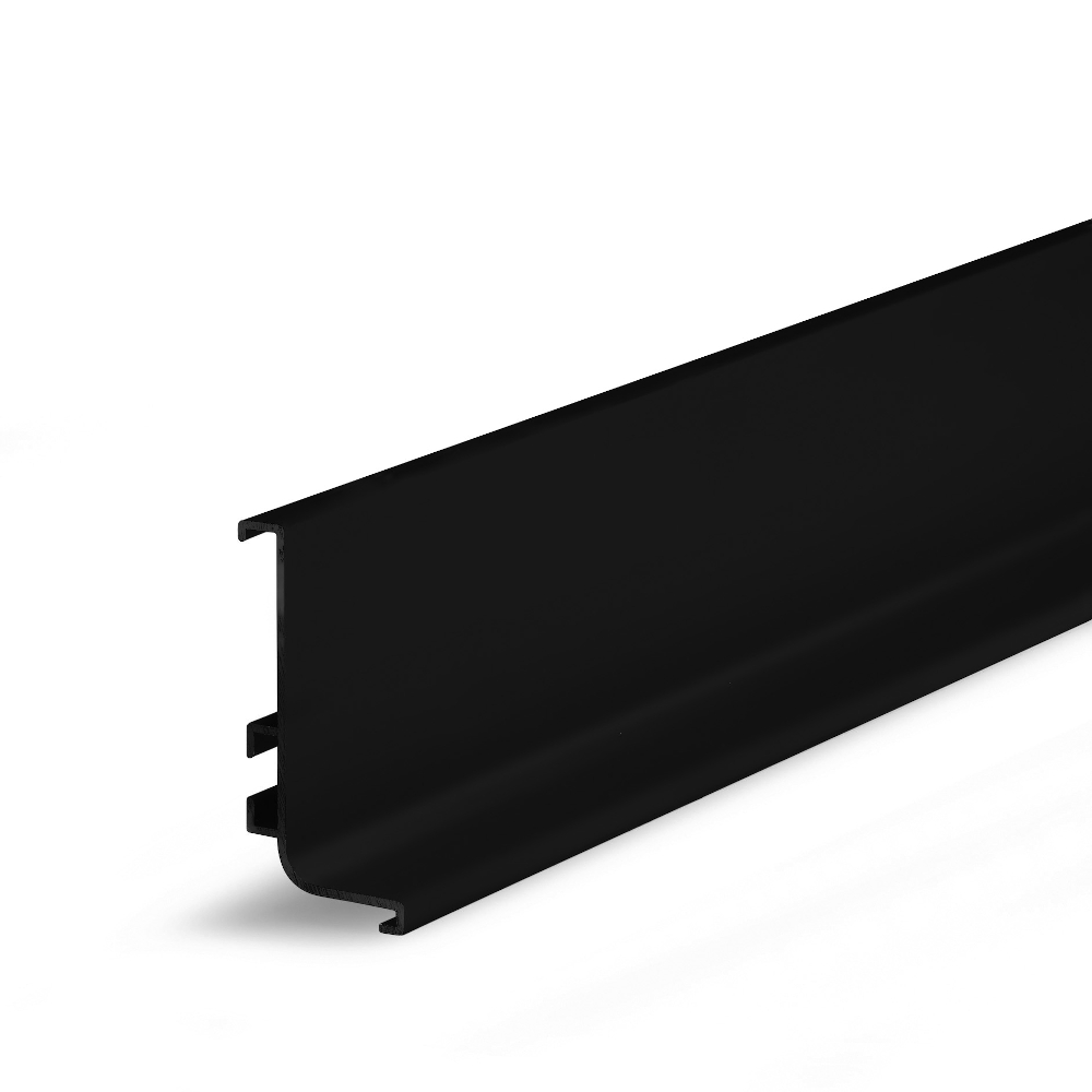 Profil orizontal L Scilm Gola, aluminiu, negru, 4.1 m