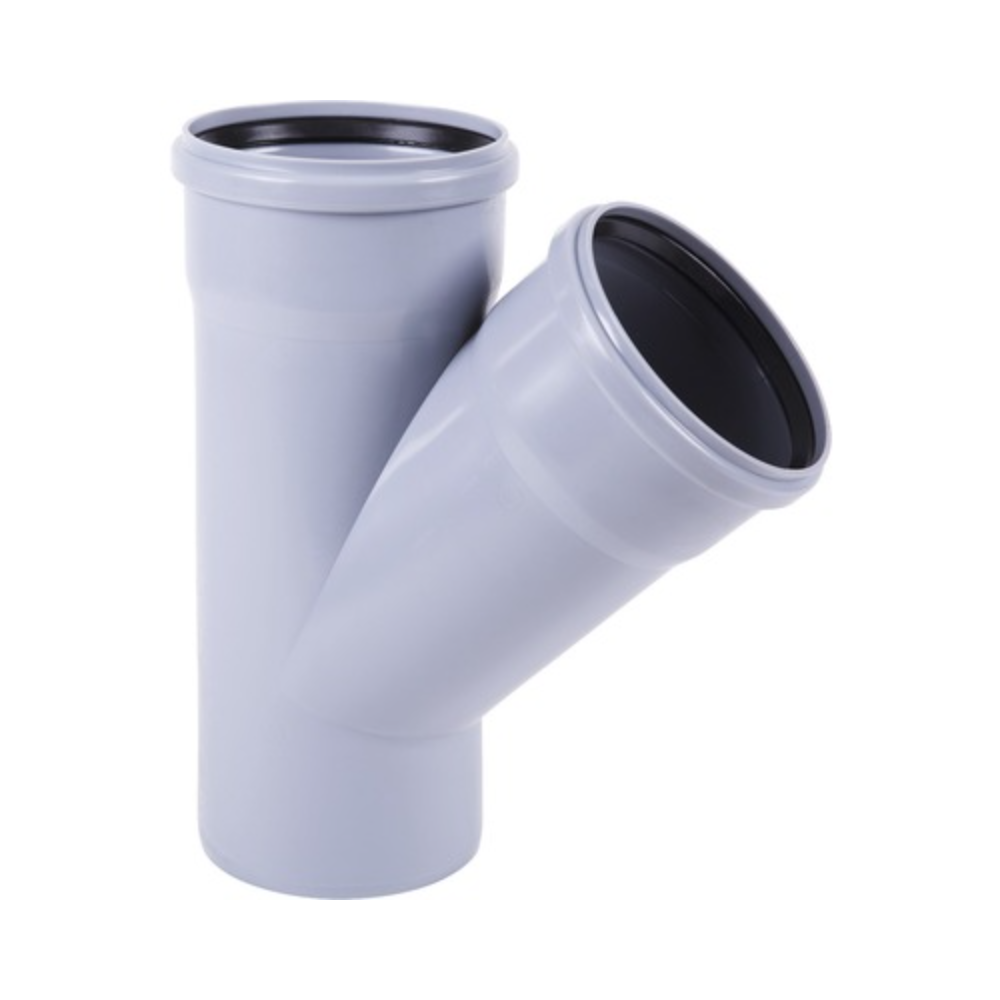 Ramificatie Teraplast, PP, gri, 75 x 75 mm, 45 grade