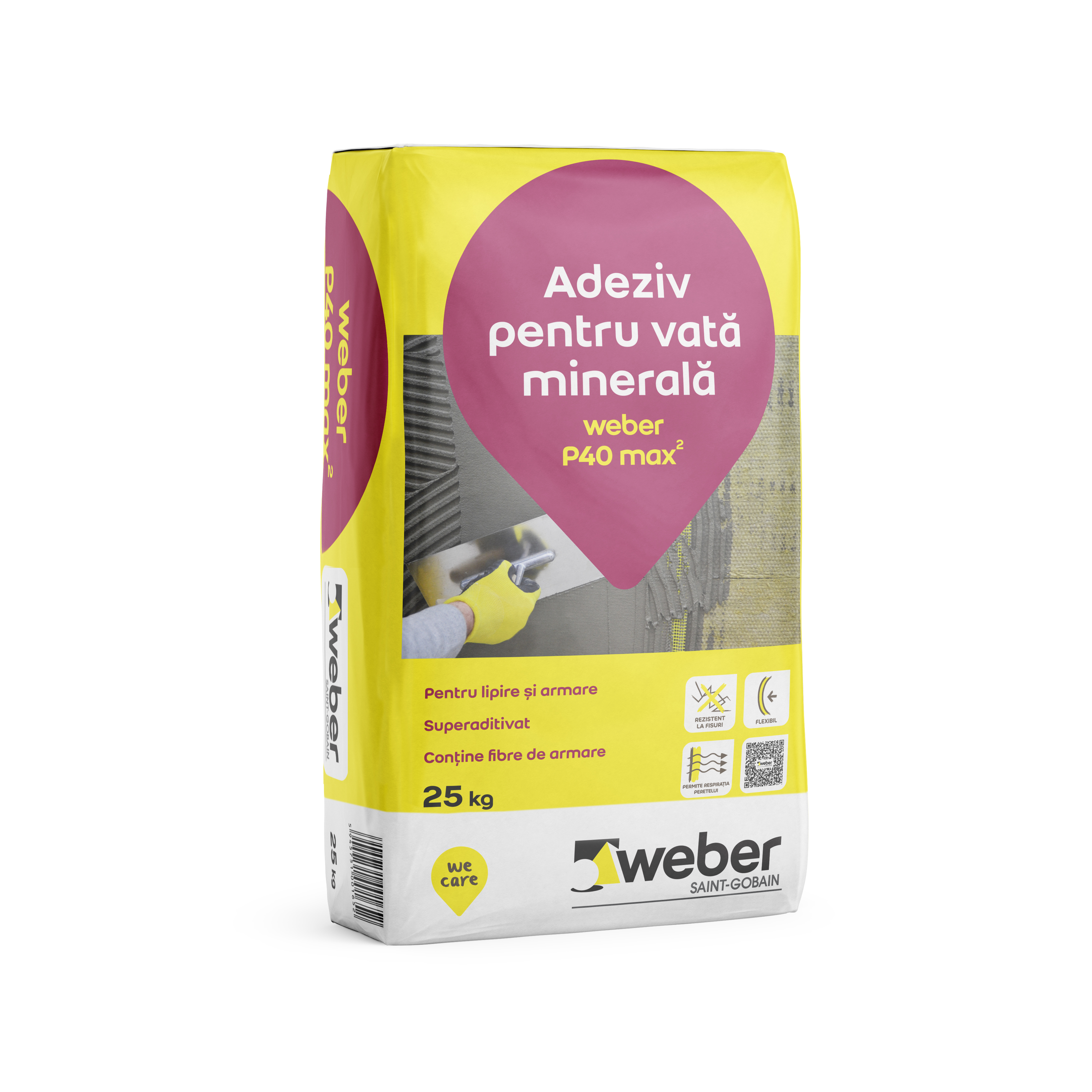 Oferte la Adeziv vata minerala/polistiren expandat Weber R40 Max2, interior/exteror, 25 kg