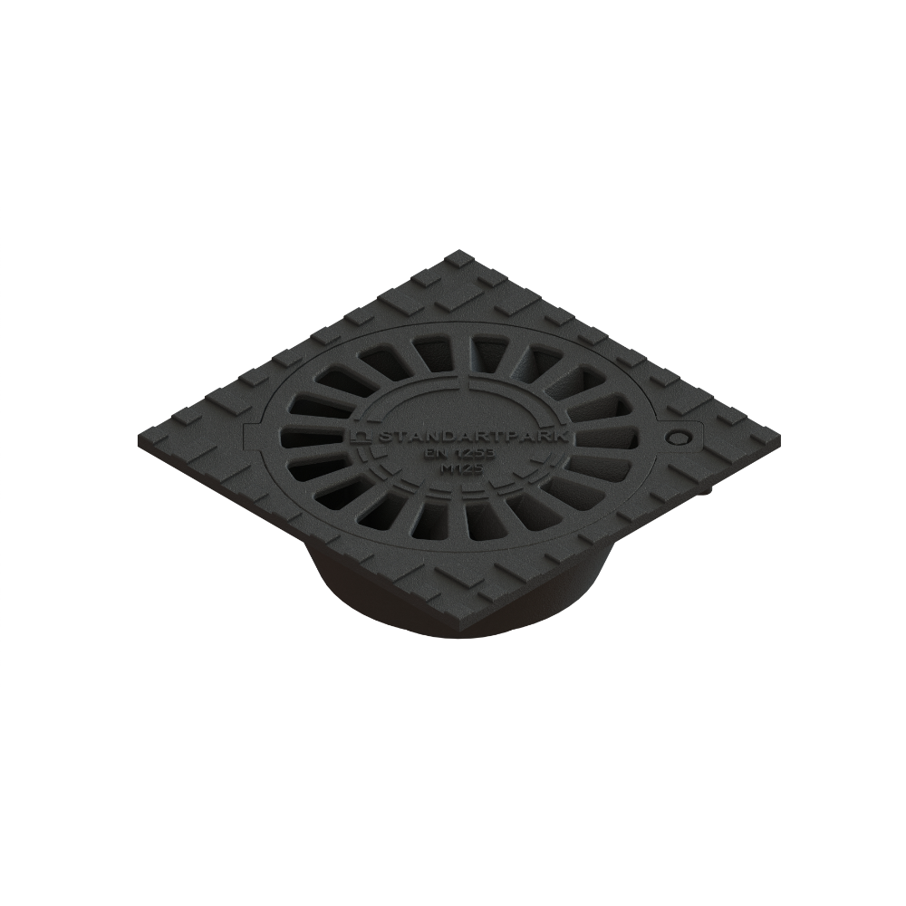 Oferte la Sifon Standart Park M125, fonta, iesire verticala, negru, Ø 110 mm, 300 x 300 mm