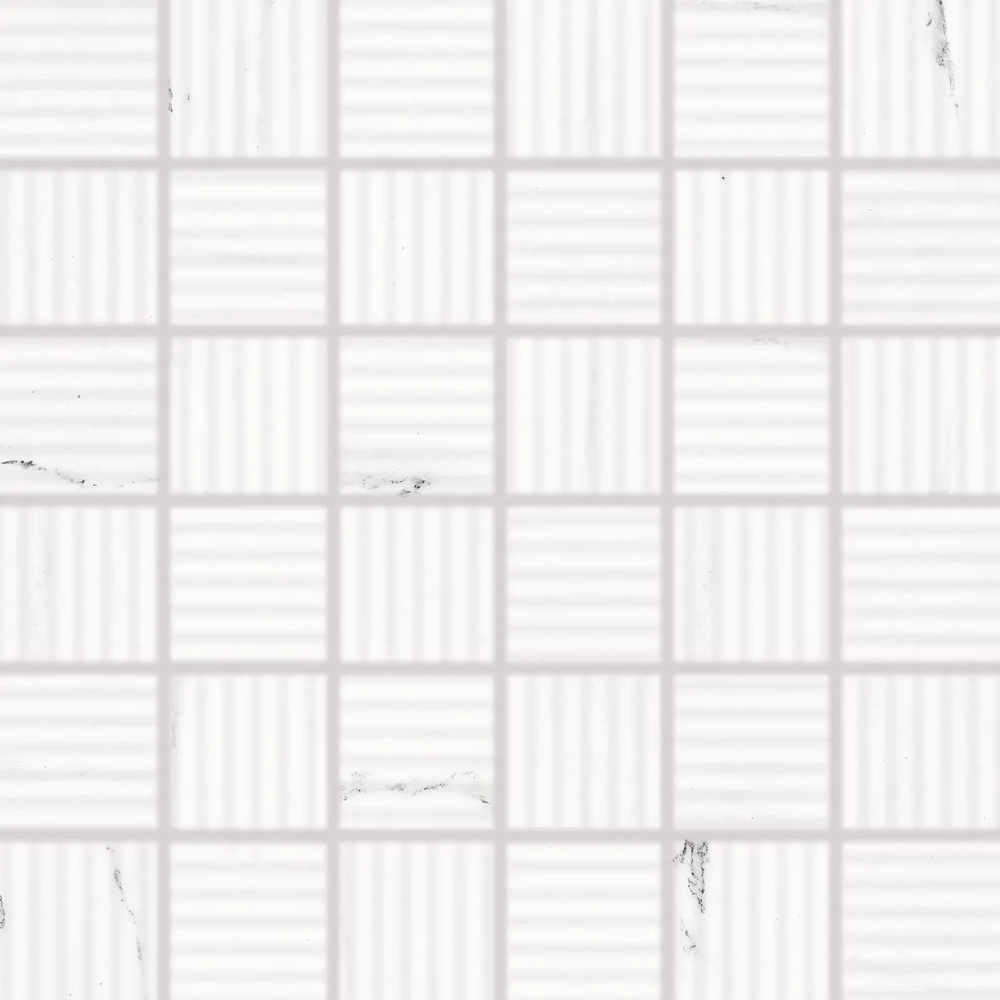 Oferte la Mozaic baie / bucatarie Cesarom Venice, alb, lucios, aspect de marmura, 30 x 30 cm