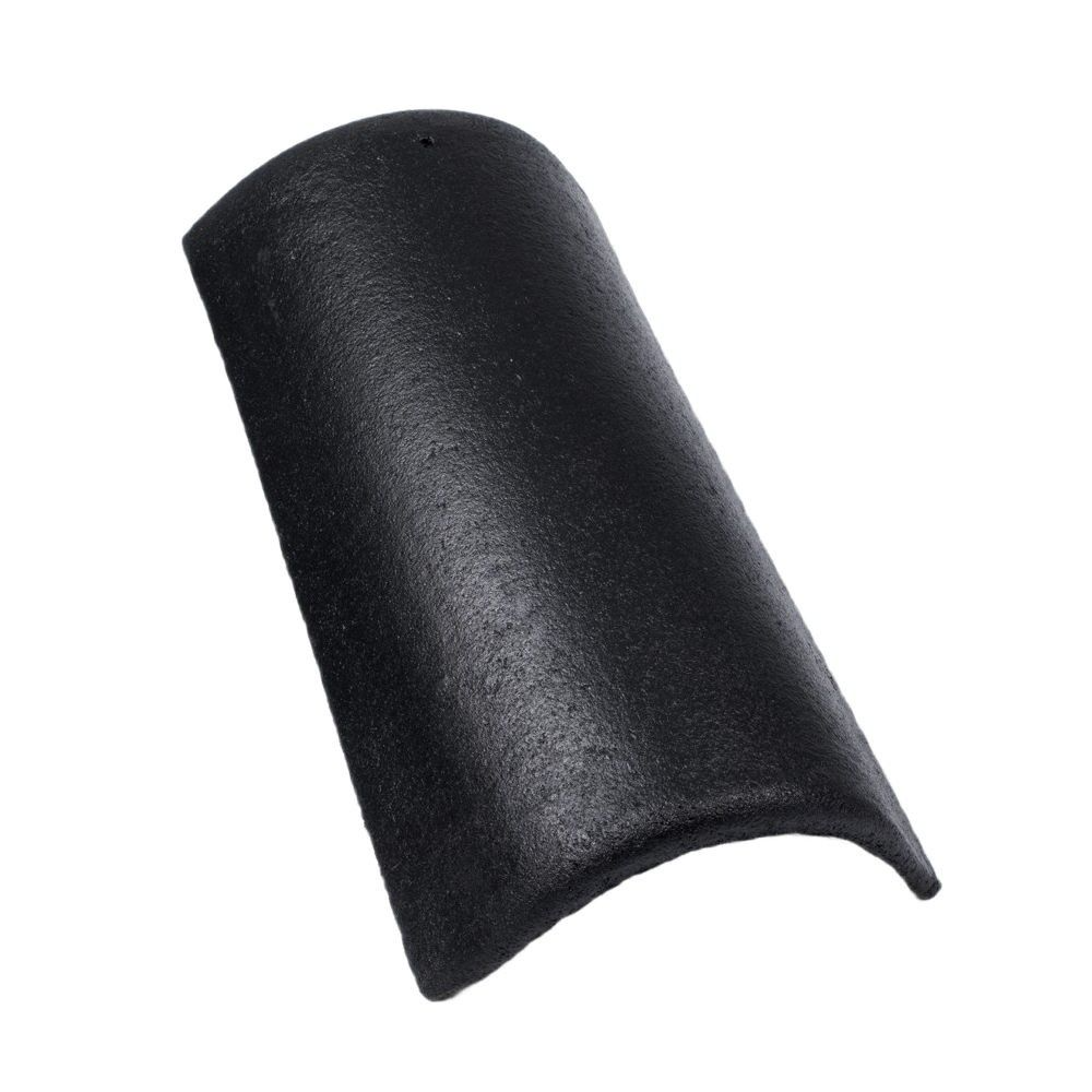 Tigla de coama Bramac. beton, antracit, 25 x 45 cm