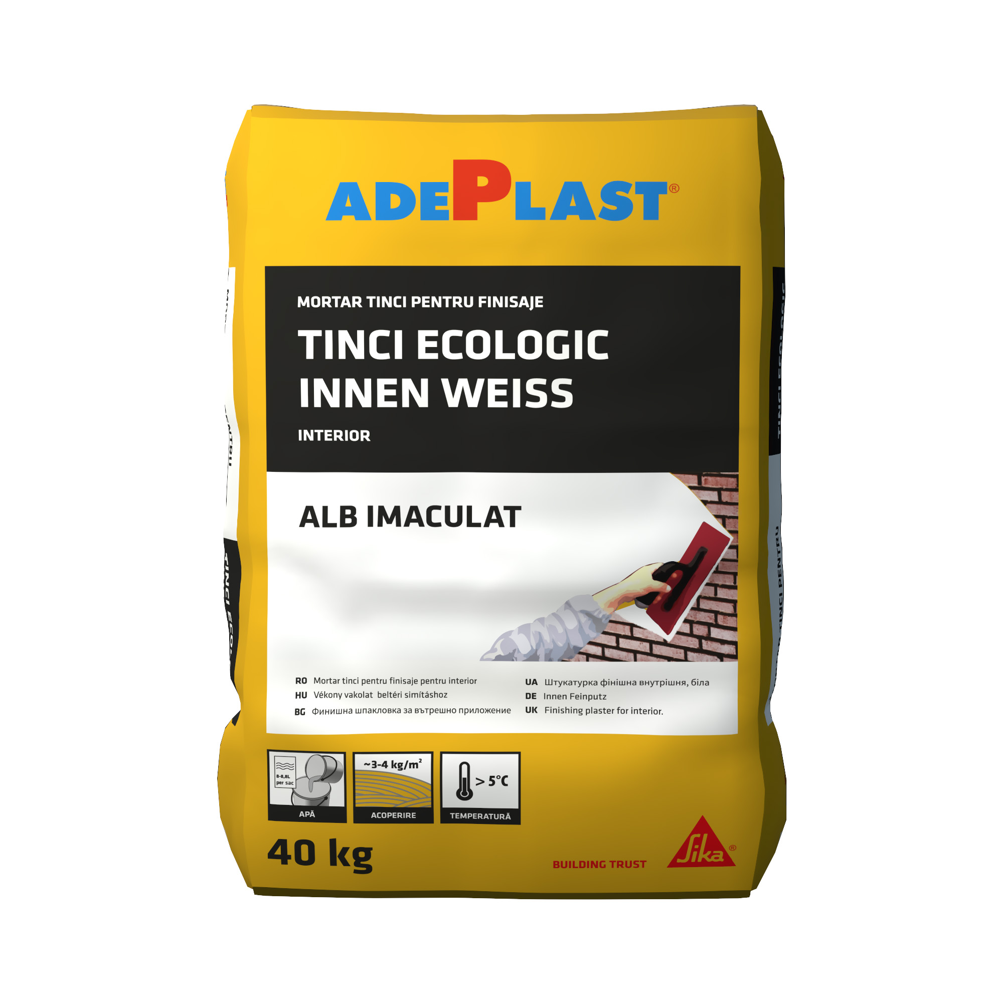Oferte la Mortar tinci Adeplast, finisaj, alb, interior, 40 kg