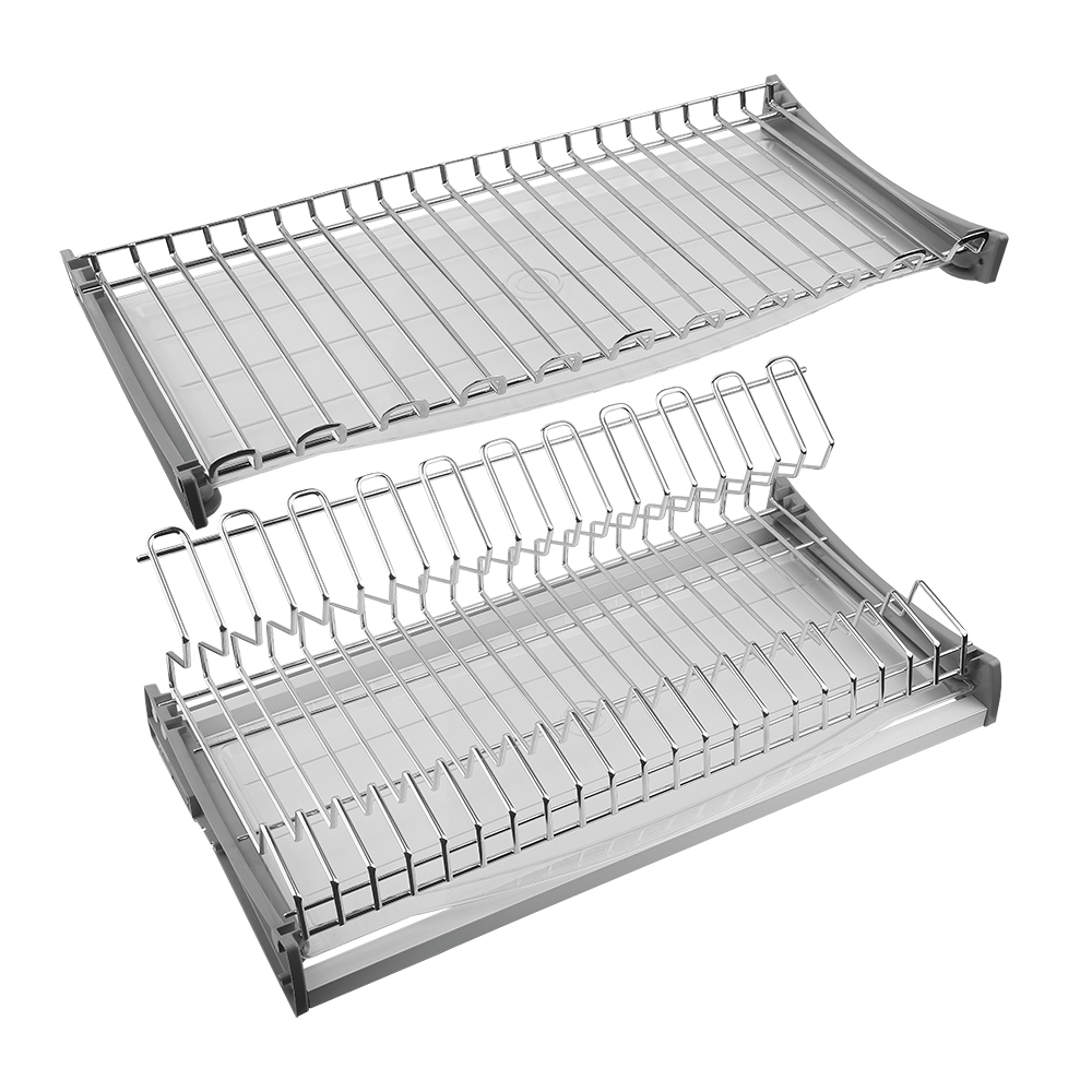 Scurgator vase Teko, reglabil, sarma de otel cromat, 2 tavi, 900 mm