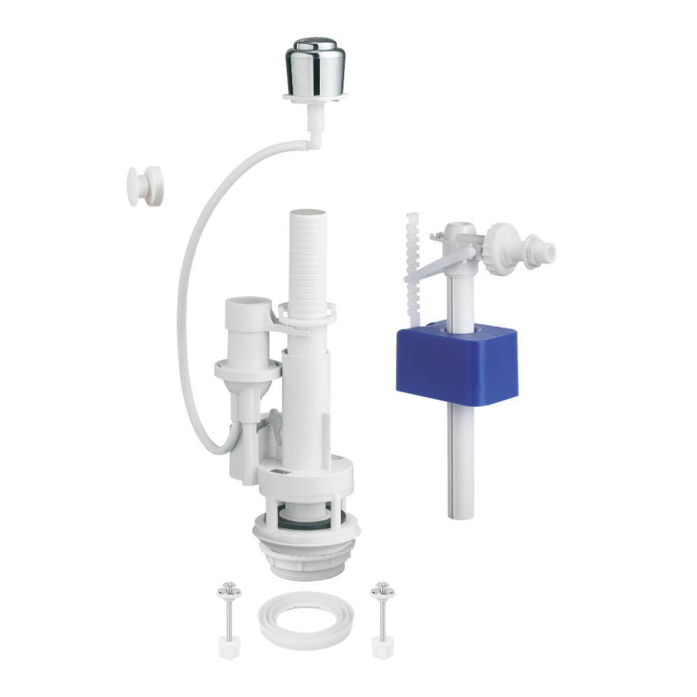 Mecanism WC Eurociere 1402A, actionare pneumatica prin apasare, plastic, 3/8