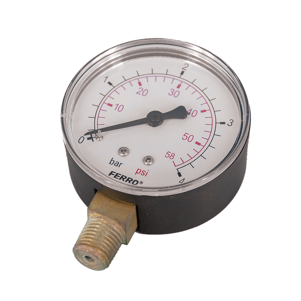 Manometru radial Ferro M6304R, 63 mm, 1/4, 0-4 bari