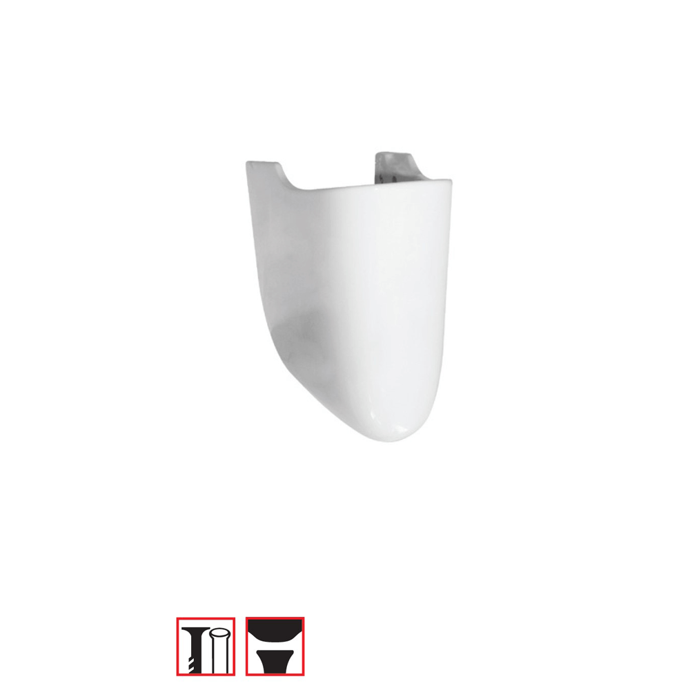 Oferte la Semipiedestal Fayans Uno, ceramica, alb