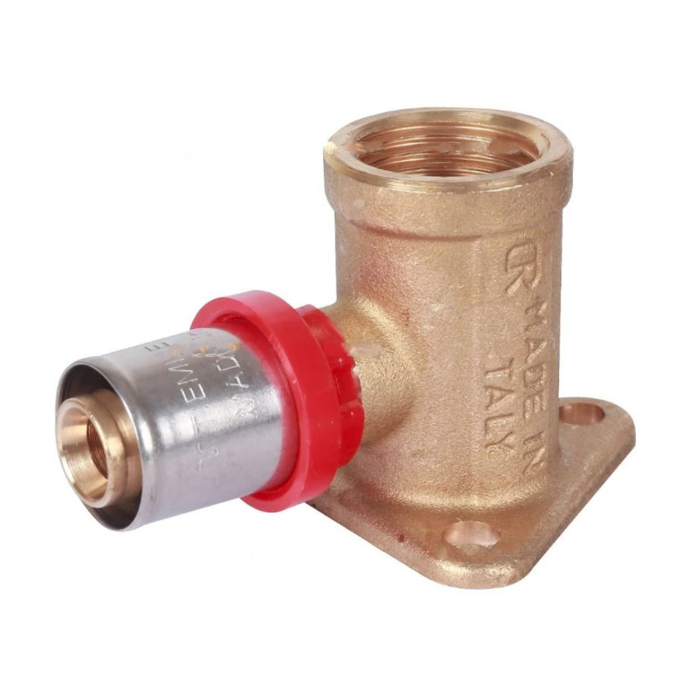 Oferte la Cot cu talpa presare multistrat Tiemme, alama, filet interior, Ø 16 x 1/2, 40 mm