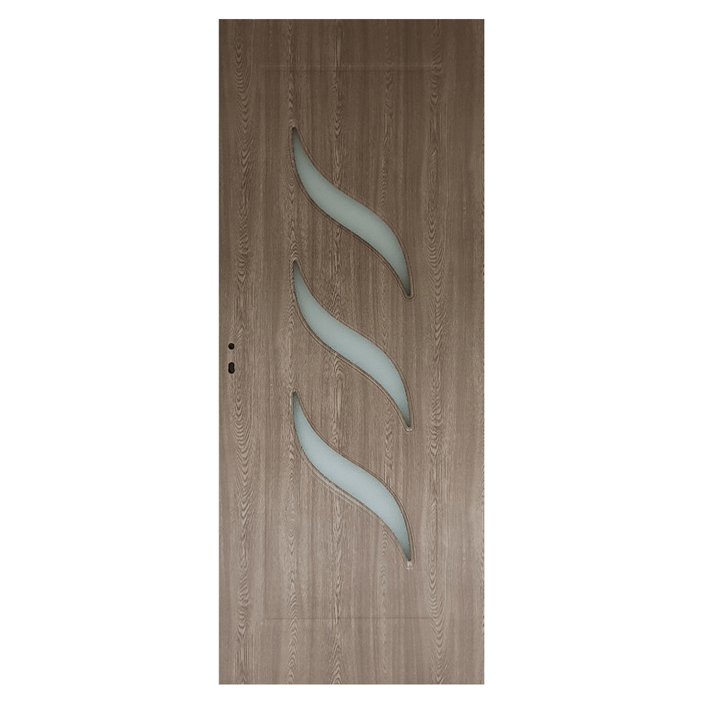 Oferte la Usa interior celulara cu geam Pamate M02, reversibila, MDF, gri, toc fix, 200 x 80 x 3.5 cm