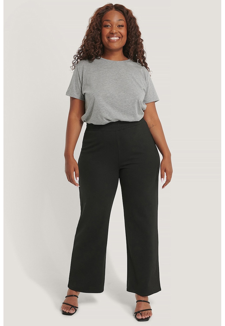 Oferte la Pantaloni sport cu talie inalta - Negru