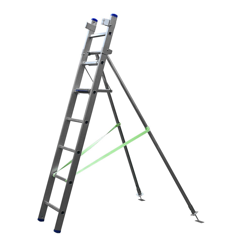 Oferte la Scara aluminiu gradina Raris tip S2PD, 1 tronson,  2 proptele, 7 trepte, 2 m