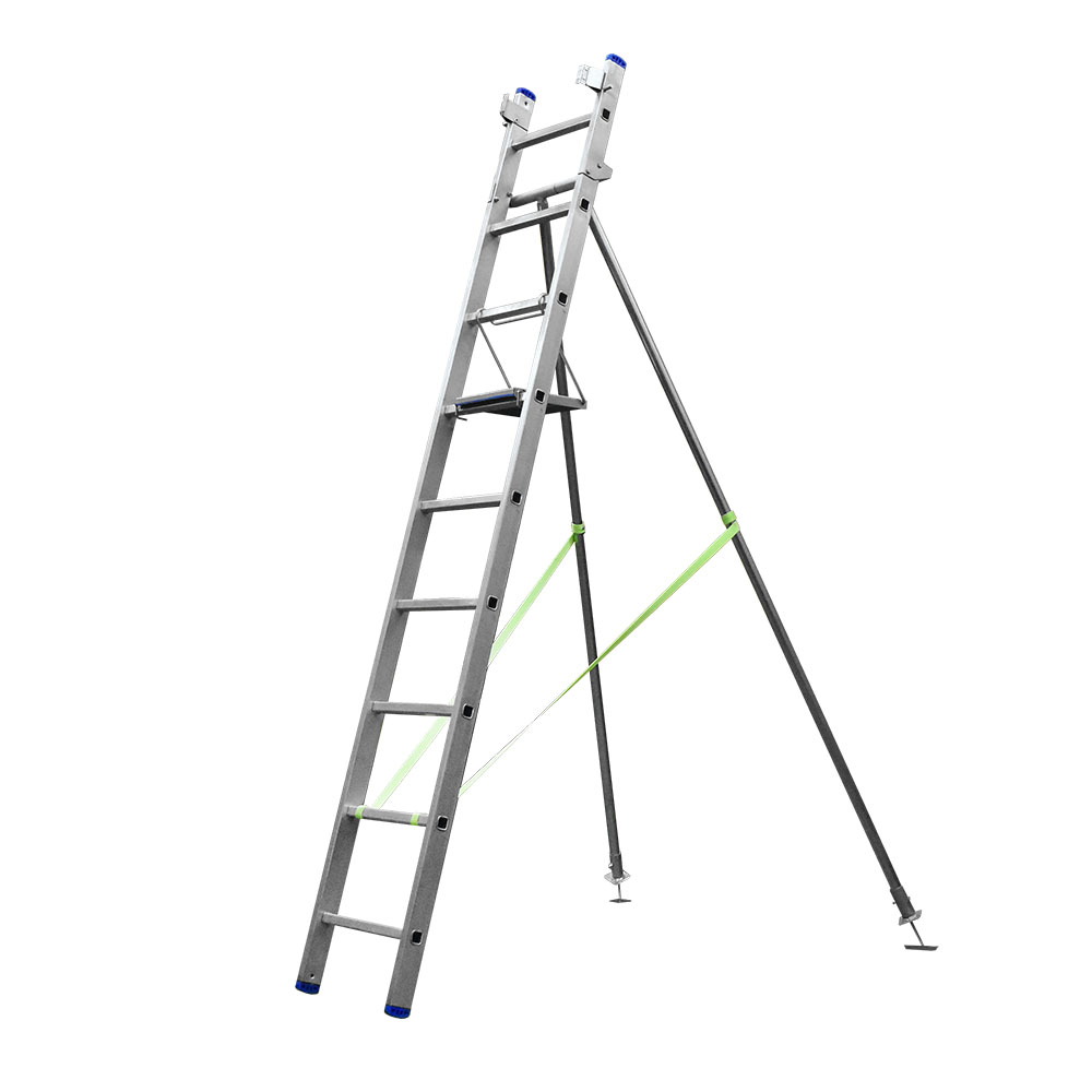 Scara aluminiu gradina Raris tip S2PD9, 2 propte, 9 trepte, 2.6 m