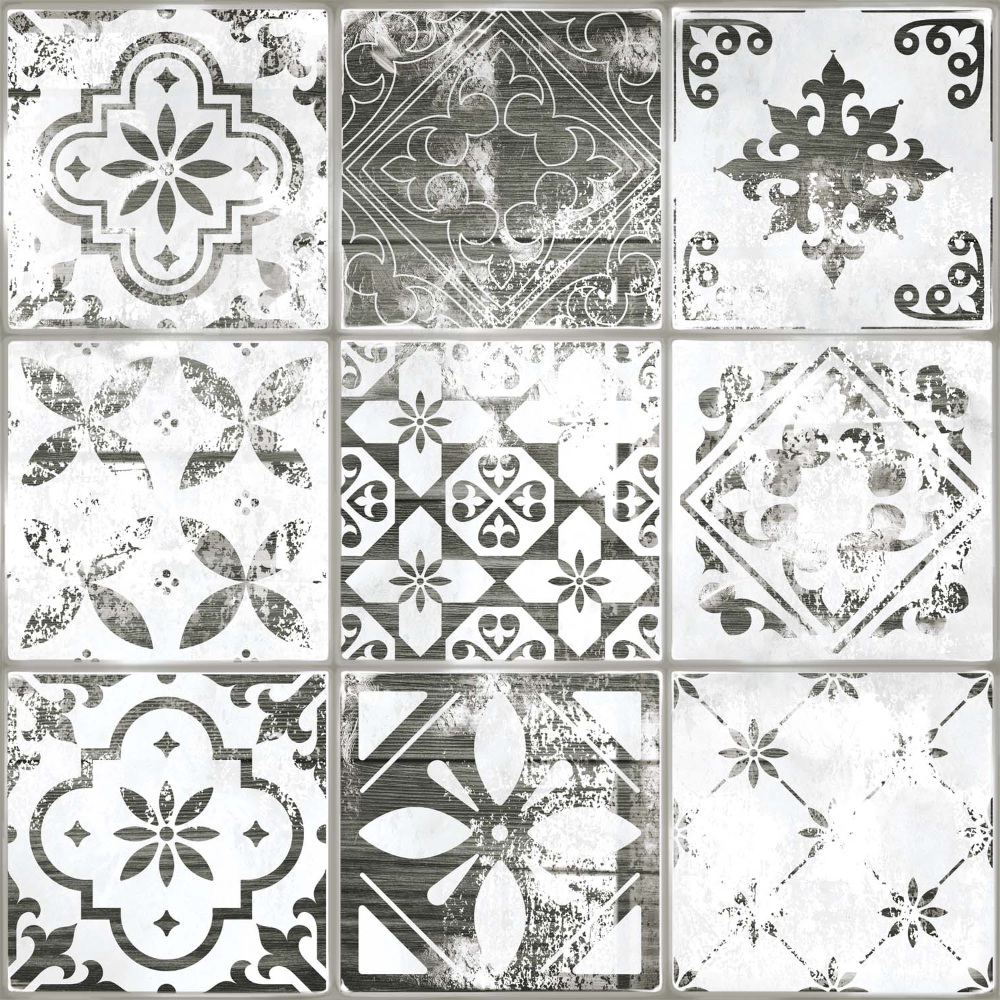 Oferte la Gresie portelanata interior-exterior Kai Ceramics, alb, aspect cu model, finisaj mat, 45 x 45 cm