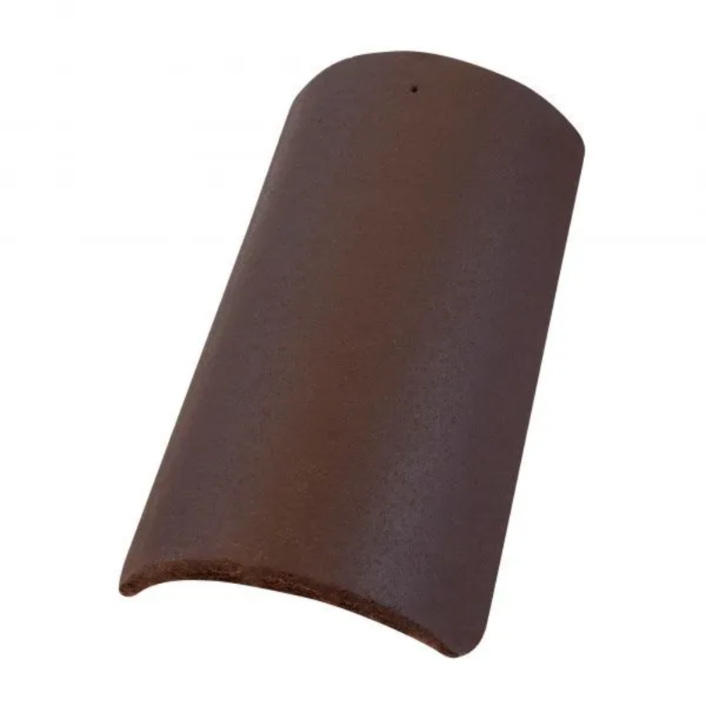 Oferte la Set tigla de coama beton Terran Danubia, clema de prindere, Color System, maro, 250 x 420 mm