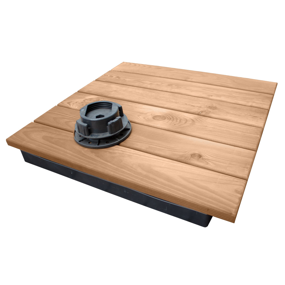 Kit de terasa flotanta, pin termotratat, 600 x 600 mm
