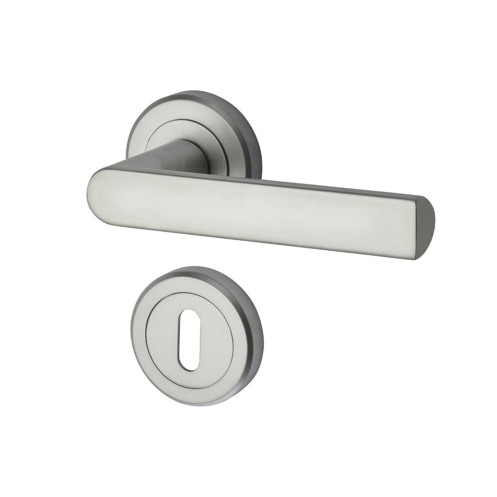 Oferte la Maner usa de interior pe rozeta rotunda Osprey Yale, zinc, crom satinat, 40 mm