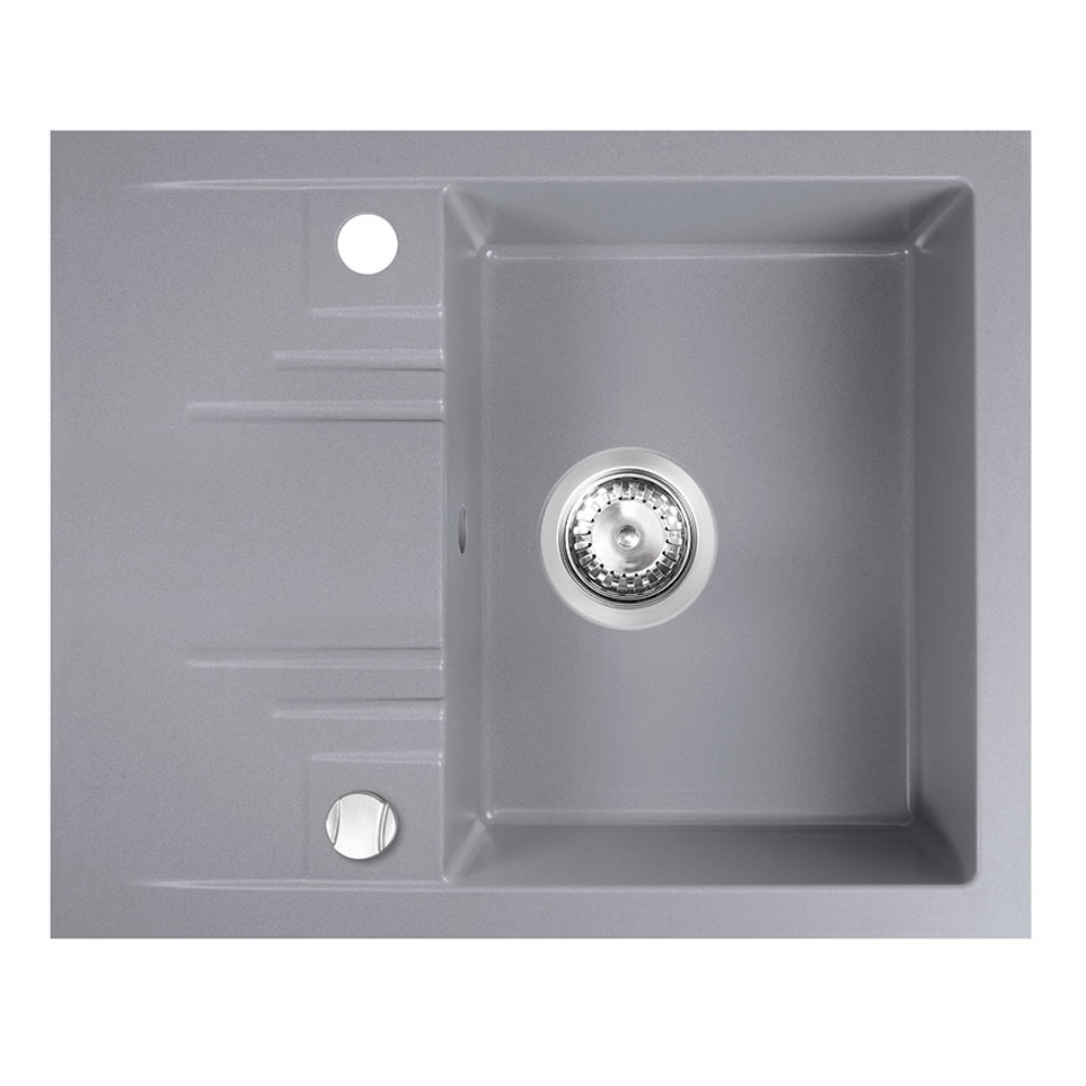 Oferte la Chiuveta bucatarie Ferro Mezzo II DRGM48/58GA, granit, gri, cuva reversibila, adancime 15,7 cm, 58 x 48 cm