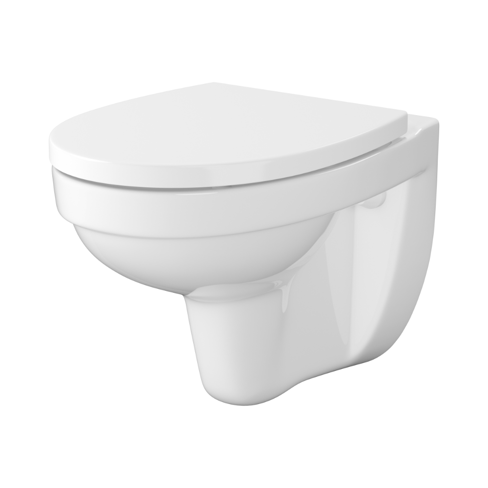 Oferte la Set WC Cersanit Cersania Simpleon Iris, ceramica, alb, evacuare laterala, max. 6 l, 52.5 x 36 x 37.5 cm