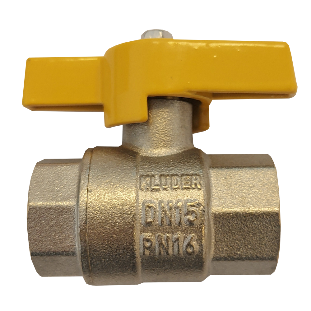 Robinet gaz, alama nichelata, 1'', filet interior-interior