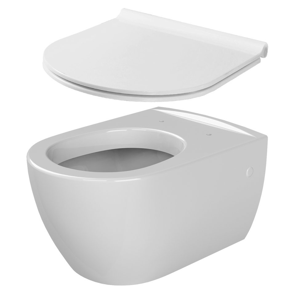 Oferte la Vas WC suspendat Turkuaz CeraStyle City + capac Soft Close, evacuare laterala